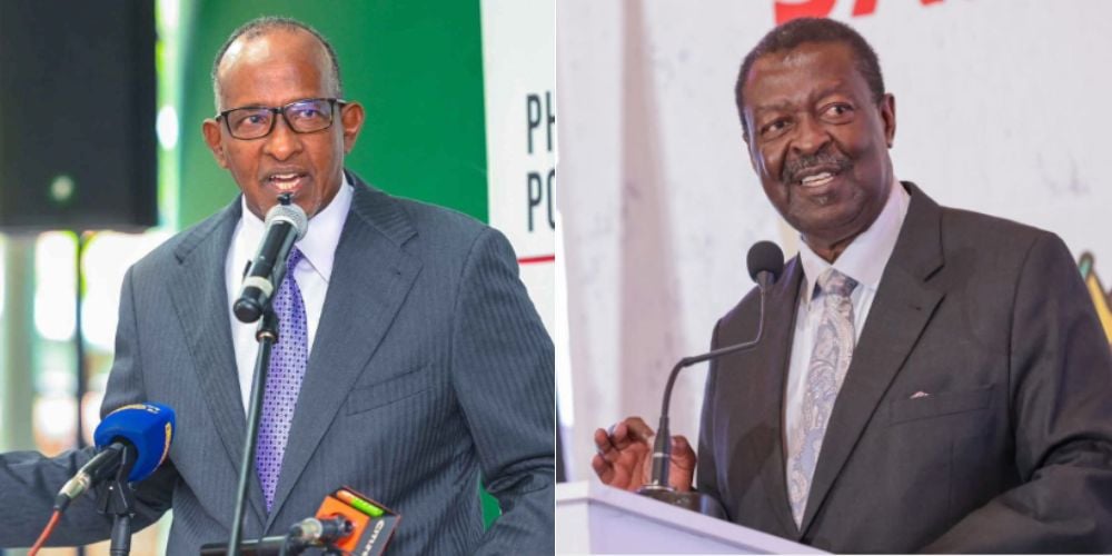 Collage of Health CS Aden Duale and Prime CS Musalia Mudavadi.